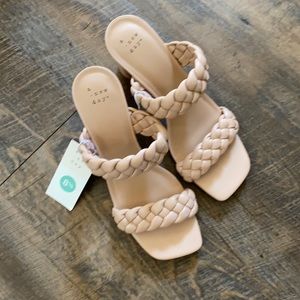 New with tag. Target dress heels. Beige color